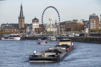Dutch cargo ship Orfeo, brings power plant coal from the Netherlands to Mannheim, here on the Rhine