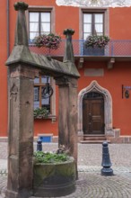 Former law firm, now Alsatian Museum, Haguenau, historical well in front of the Alsatian Museum,