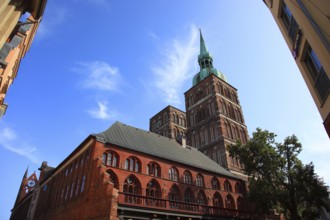 St. Nicholas Church, also St. Nicholas Church, in the urban area of Altstadt, Stralsund,