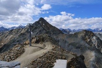 View from the summit of the Gaislachkogel of the Äußere Schwarze Schneid and the picturesque