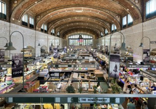 Cleveland, Ohio, USA, October 25, 2025: Cleveland busy landmark Westend West side market