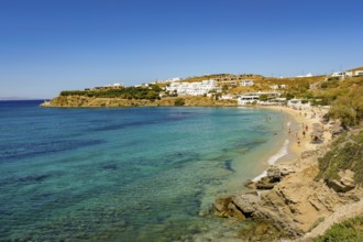 Agios Stefanos, Mykonos, Cyclades, Greece - Agios Stefanos, small town with sandy beach, apartments