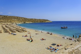Mykonos, Cyclades, Greece - Lia Beach in the southeast of the island