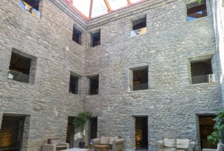 Interior El Monasterio de Boltaña, former monastery now hotel and spa, Boltana, Huesca province,