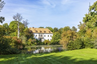 Old Muskau Castle, Muskauer Park, UNESCO World Heritage Site, Bad Muskau, Upper Lusatia, Saxony,