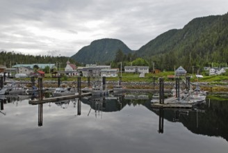 First Nation village of the Gitga'ata tribe, Tsimshian, Hartley Bay, British Columbia, Canada