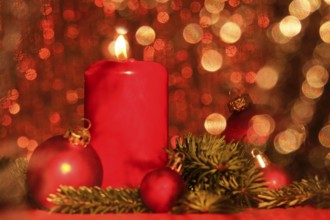 First Advent, Christmas decoration and candlelight, Germany