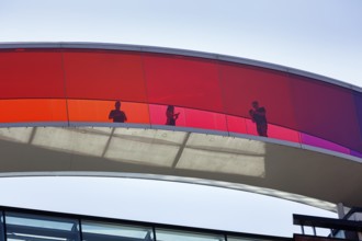 Colourful art installation Your Rainbow Panorama, artist Olafur Eliasson, ARoS, Aarhus art museum
