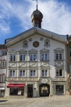 Altes Rathaus, gabled house, Marktstraße, pedestrian zone, Altstadt, Bad Tölz, Upper Bavaria,