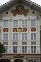 Façade of the city museum, former town hall, Marktstraße, pedestrian zone, Bad Tölz, Upper Bavaria,