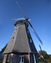 Historic windmill, now café, Ahrenshoop, Darß, Mecklenburg-Vorpommern, Germany