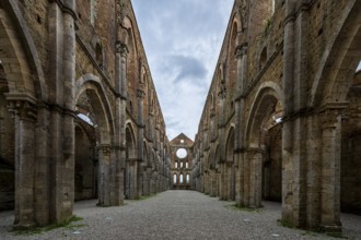 Ruins of the former Abbey of San Galgano, Tuscany, Italy