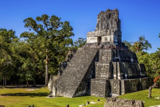 Temple 2, Temple of Masks, Tikal, largest Mayan ceremonial complex
