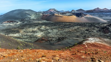 Timanfaya National Park Fire Mountains, Montanas del Fuego, Lanzarote, Canary Islands, Spain,