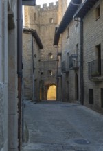 Historic buildings in medieval village of Sos del Rey Católico, Cinco Villas district, Zaragoza