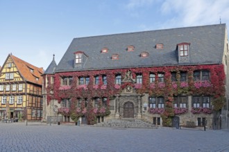 Market Square, Quedlinburg, Saxony-Anhalt, Germany, World Heritage Site, UNESCO, City Hall