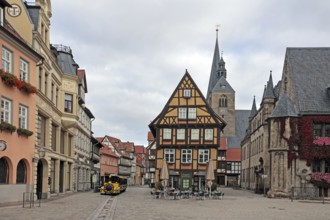 Market square, Quedlinburg, Saxony-Anhalt, Germany, World Heritage Site, UNESCO