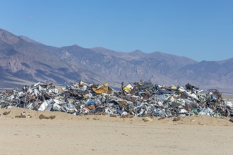 Round Mountain, Nevada - A trash dump near the Kinross Round Mountain open pit gold mine