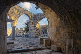 Entrance, entrance, archway, Neratzia fortress, also Nerantzia, castle, first mentioned in 1395,