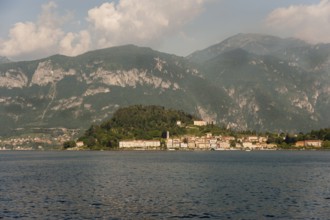 Bellagio, picturesque small town with views of the Alps, Lake Como, Italian Lago di Como, one of