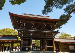 South gate of Meiji Jingu, Meiji Shrine, Shinto Shrine, Yoyogi Park, Shibuya, Tokyo