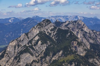 View from Braunedlkogel to Rinnkogel and Rettenkogel, Postalm, Osterhorn Group, Salzkammergut,