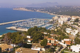 Overview, Moraira, Marina, Valencia, Costa Blanca, Spain