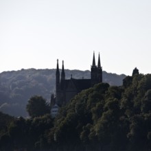 Pilgrimage Church of St. Apollinaris, also Apollinaris Church on Apollinarisberg in Remagen looking