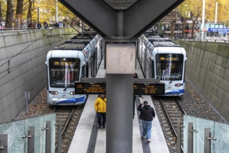 Bogestra station Rathaus Bochum, tram, subway, directly at the town hall, Hans-Böckler-Straße,