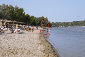City beach on the Danube, Novi Sad, Vojvodina Province, Serbia
