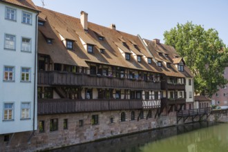 Historic building on Pegnitz, Old Town, Nuremberg, Middle Franconia, Franconia, Bavaria, Germany