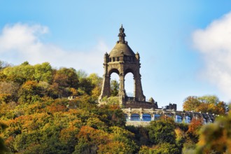 Kaiser Wilhelm Memorial, national monument with dome, landmark, restaurant on viewing platform,