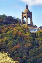 Kaiser Wilhelm Memorial, national monument with dome, landmark, restaurant on viewing platform,
