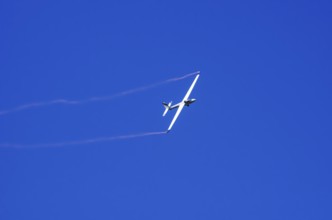 A Marganski Swift S-1 glider, registration D-3168, during a demonstration as part of an air show at