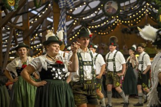 Traditional traditional costume show at the Tradition party tent, Oide Wies'n, Oktoberfest, Munich,