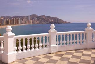 View from Balcon del Mediterraneo, observation deck, Benidorm, Costa Blanca, Spain