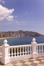 View from Balcon del Mediterraneo, viewing platform, Benidorm, skyscrapers, Costa Blanca, Spain