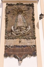 Wall relief, sculpture, decorative, stylish at the Catholic Church, Benidorm, Costa Blanca,