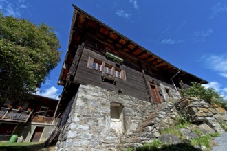House of Bannerherr Johann Clausen, wooden chalet in the oldest village center in Switzerland,