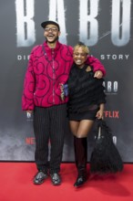 Yannick Niang and Tsellot Melesse at the premiere of the Netflix film Babo at the Astor Film Lounge
