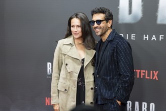 Jessica Riso and Elyas M'Barek at the premiere of the Netflix film Babo at the Astor Film Lounge