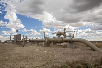Pinedale, Wyoming - Natural gas pipeline equipment in the Jonah Natural Gas Field