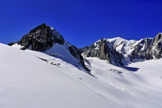 View of the mountains from the Télécabine Panorama Railway, La Tour Ronde, Mont Blanc, Mont Maudit,