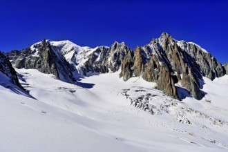 View of the mountains from the Télécabine Panorama Railway, La Tour Ronde, Mont Blanc, Mont Maudit,