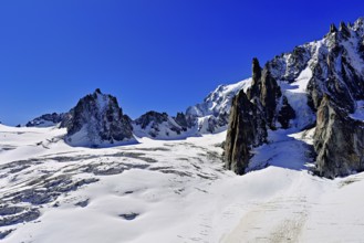 View of the mountains from the Télécabine Panorama Railway, La Tour Ronde, Mont Blanc, Le Mont