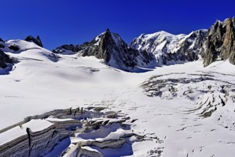 View of the mountains from the Télécabine Panorama Railway, La Tour Ronde, Mont Blanc, Mont Maudit,