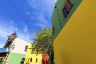 Argentina, colorful buildings of El Caminito, a popular tourist destination in Buenos Aires