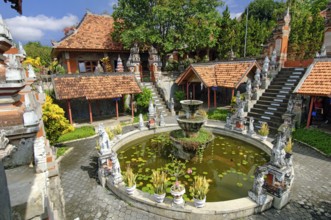 Old fountain in Brahma Vihara Arama Buddha Banjar Buddhist monastery, Banjar, Bali, Indonesia