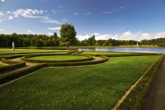 Rheinsberg Castle Park with View of Lake Grienerick, Ruppiner Land, Brandenburg, Germany