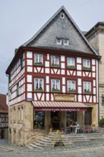 Bakery, half-timbered building, Obere Altstadt, Kronach, Upper Franconia, Franconia, Bavaria,
